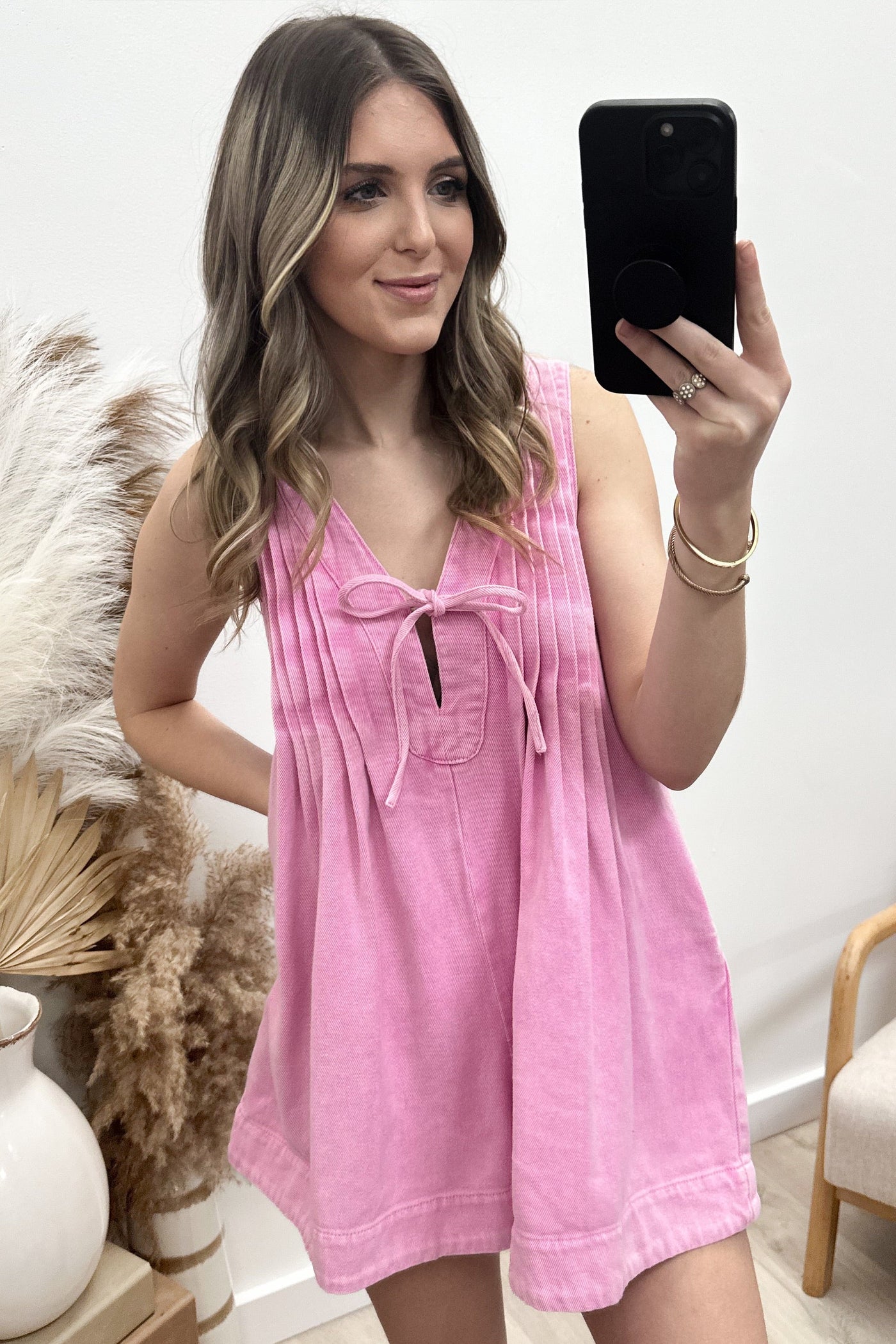 "Weekend Escape" Romper (Pink) - Happily Ever Aften