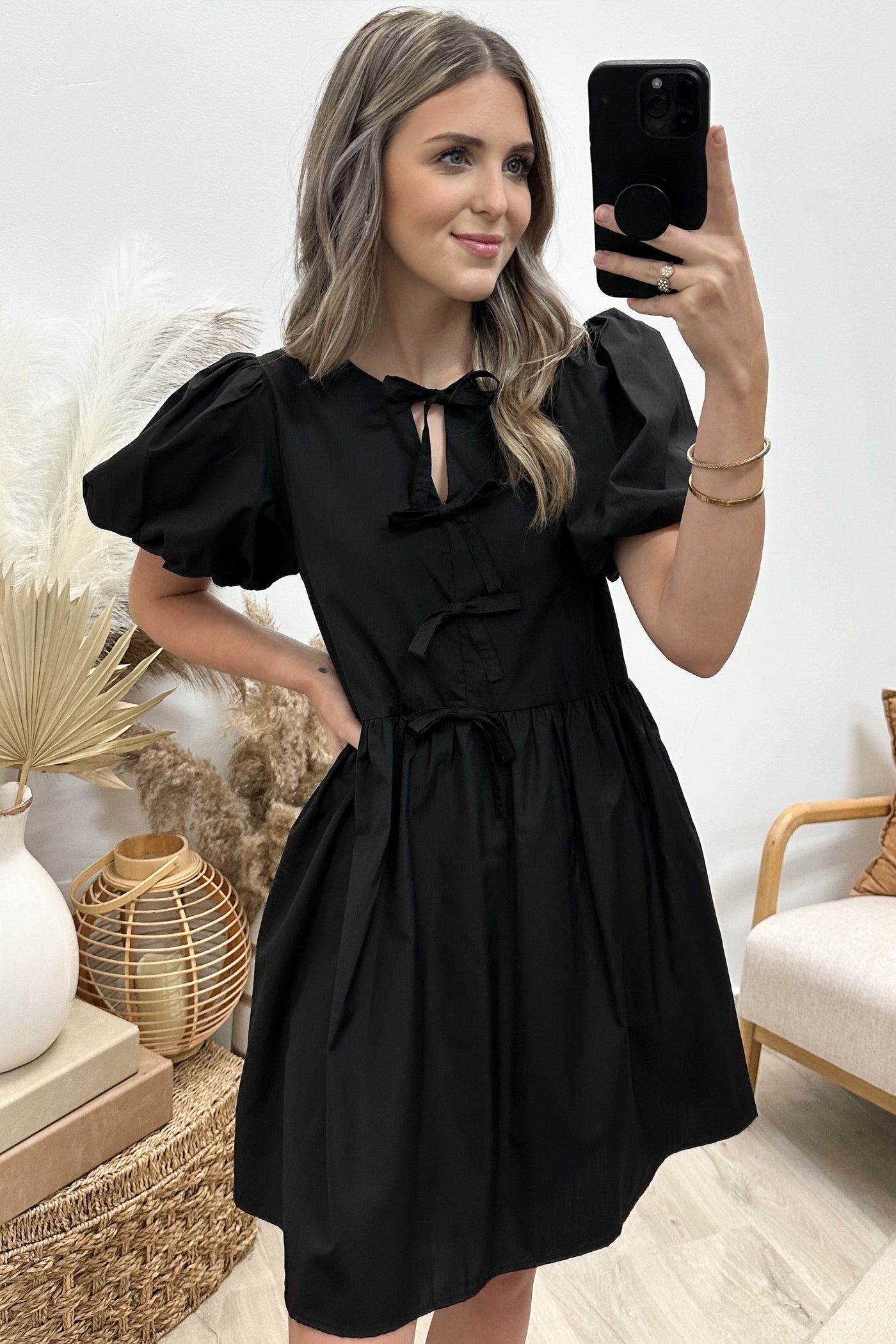 "What A Sweetie" Dress (Black) - Happily Ever Aften