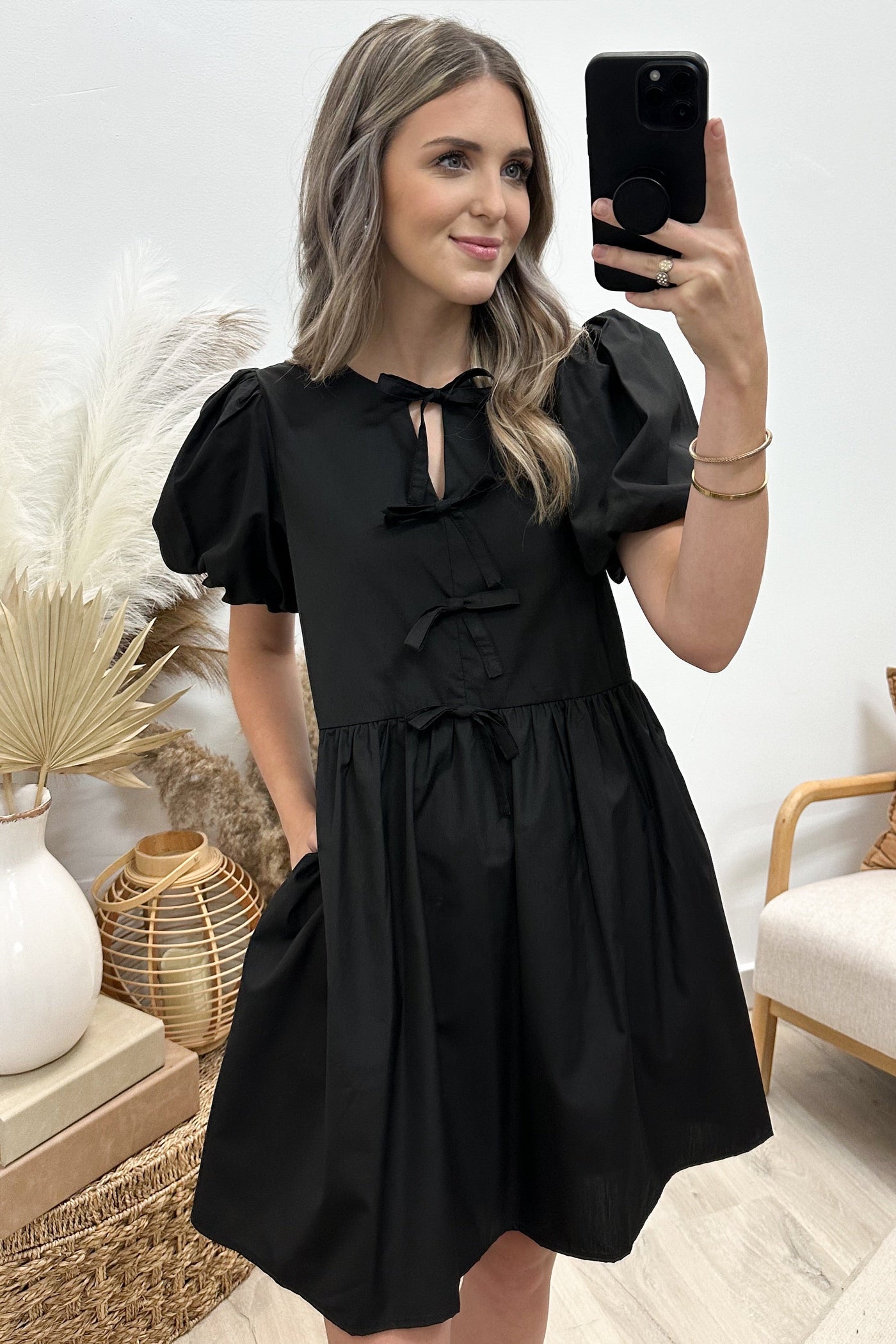 "What A Sweetie" Dress (Black) - Happily Ever Aften