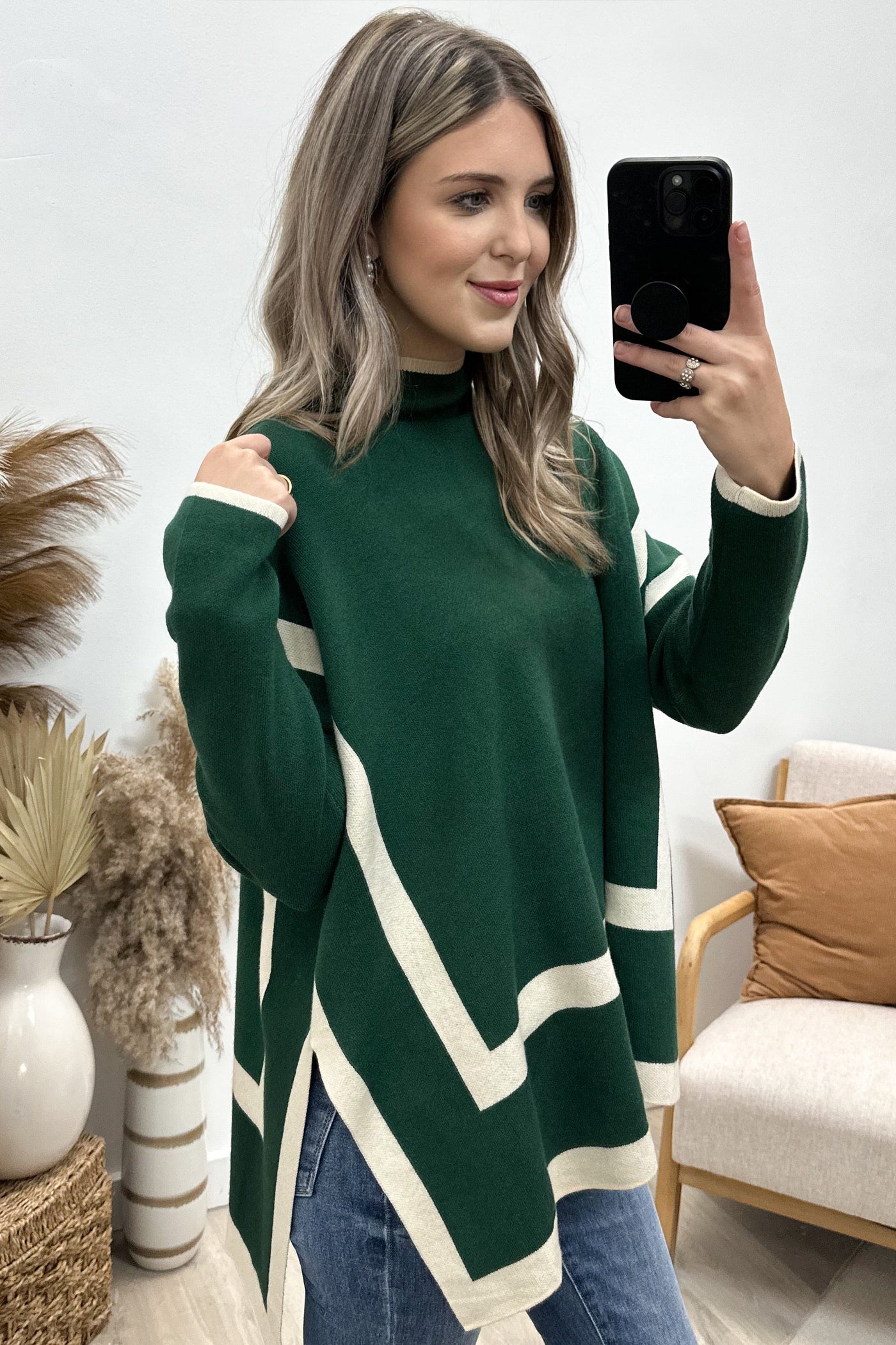 "When In Rome" Sweater (Hunter Green) - Happily Ever Aften