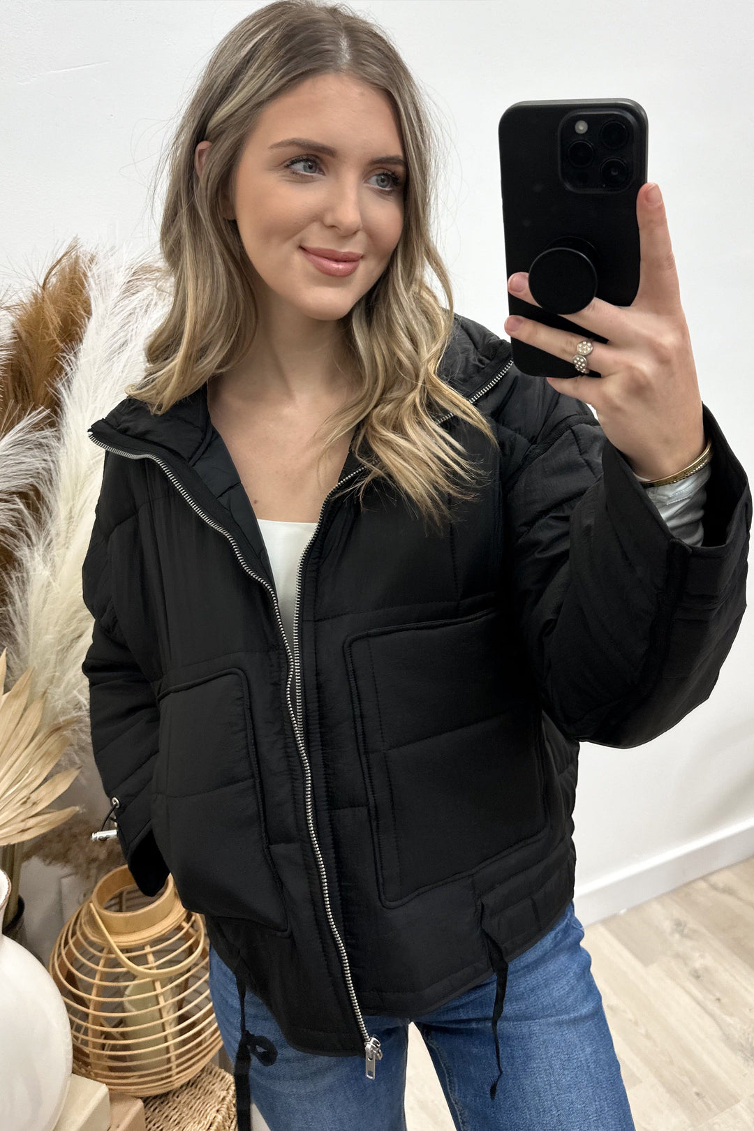 "When Winter Comes" Jacket (Black) - Happily Ever Aften