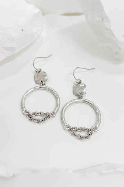 Zaylee Dangle Earrings (Silver) - Happily Ever Aften