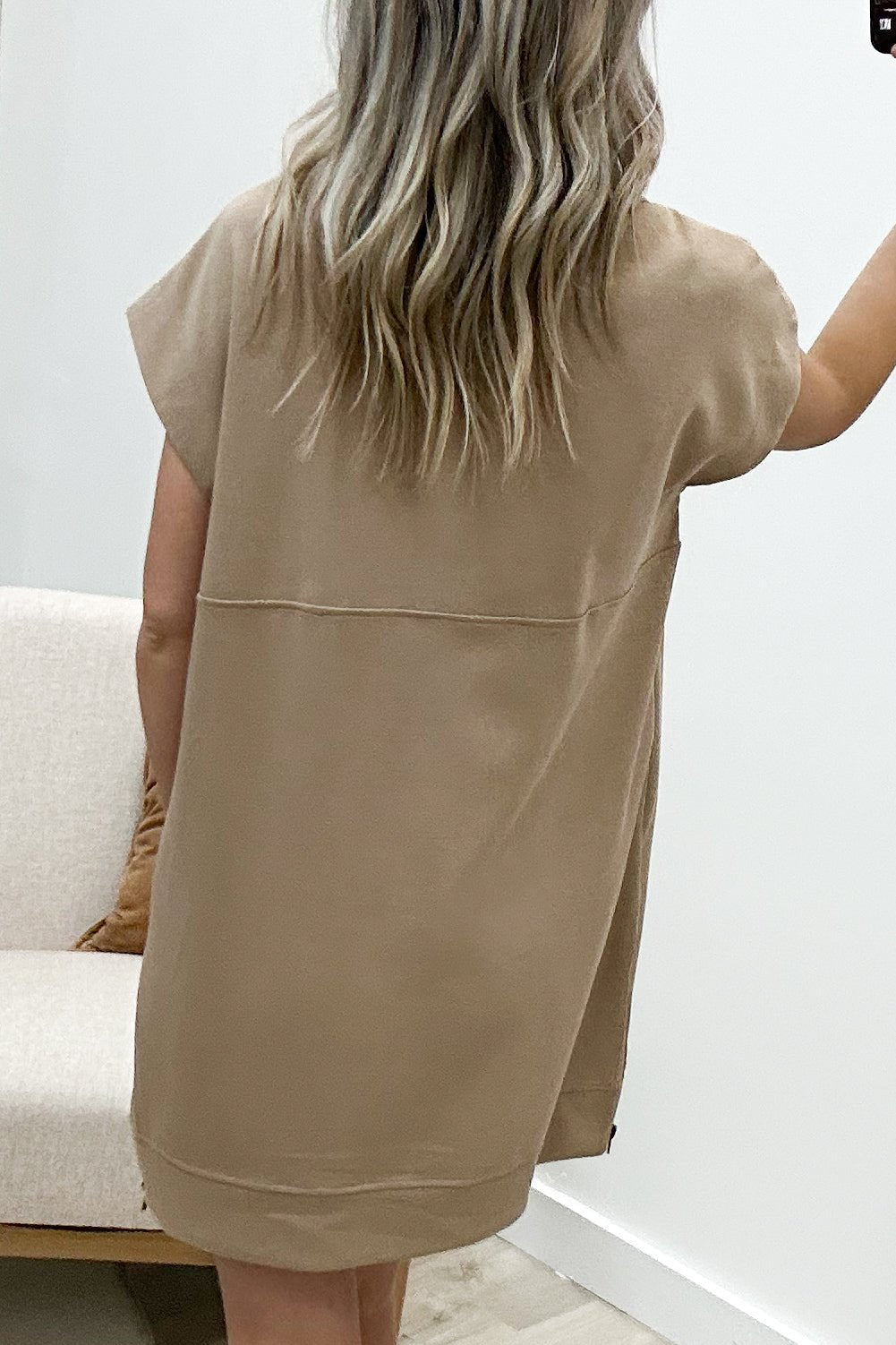 "Zip It" Dress (Mocha) - Happily Ever Aften