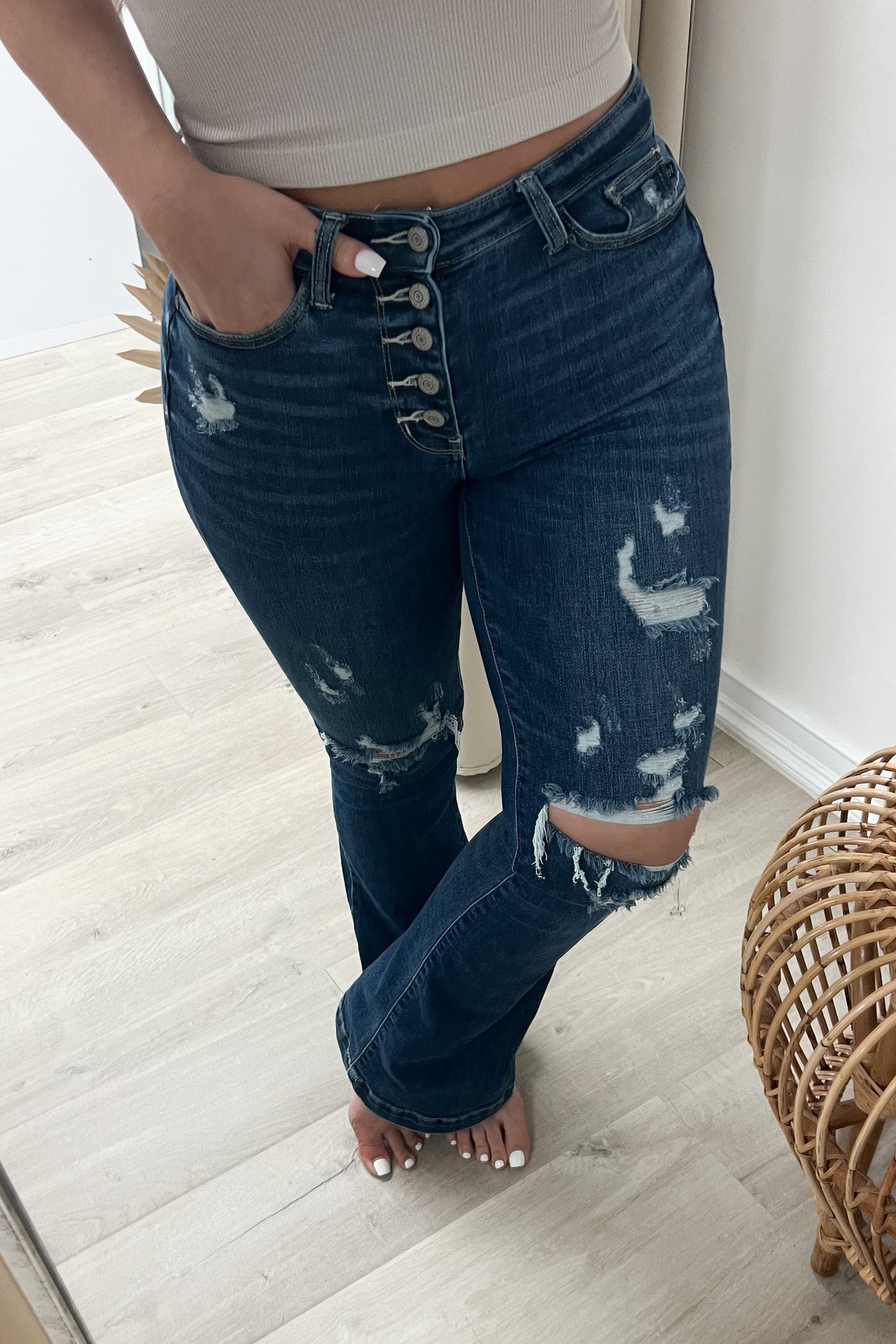 "All Of Me" Flare Jeans - Happily Ever Aften