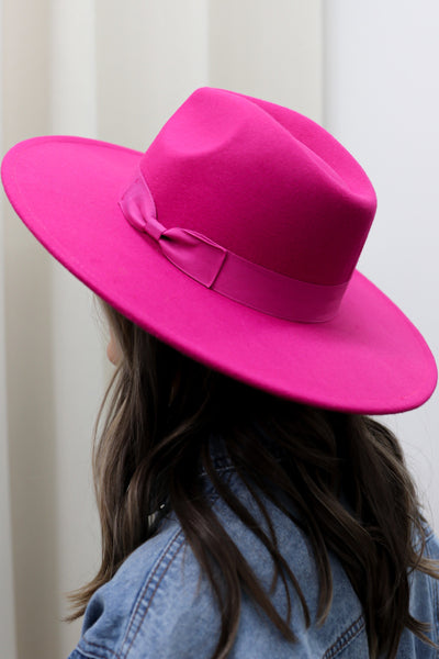 Aya Fedora Hat (Fuchsia) - Happily Ever Aften
