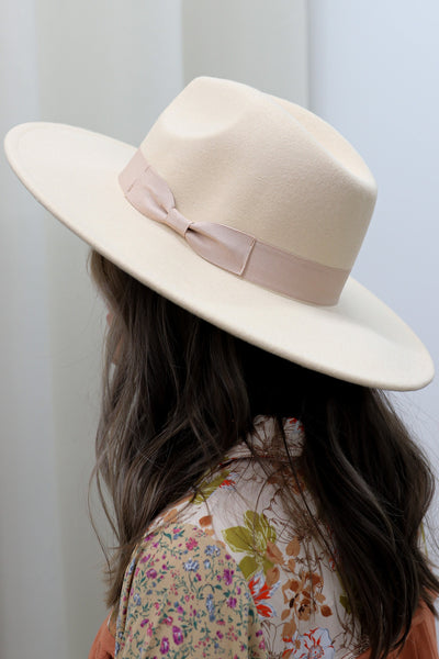 Aya Fedora Hat (Ivory) - Happily Ever Aften