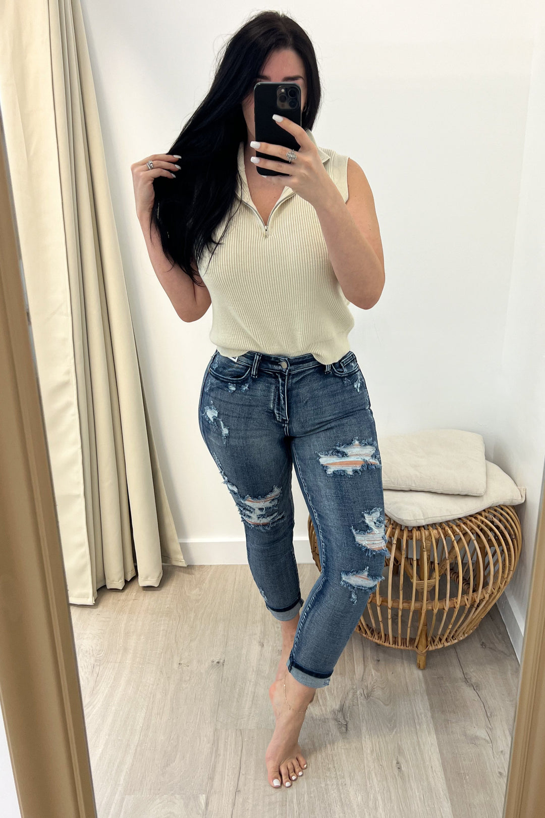 Cameron Boyfriend Jeans - Happily Ever Aften