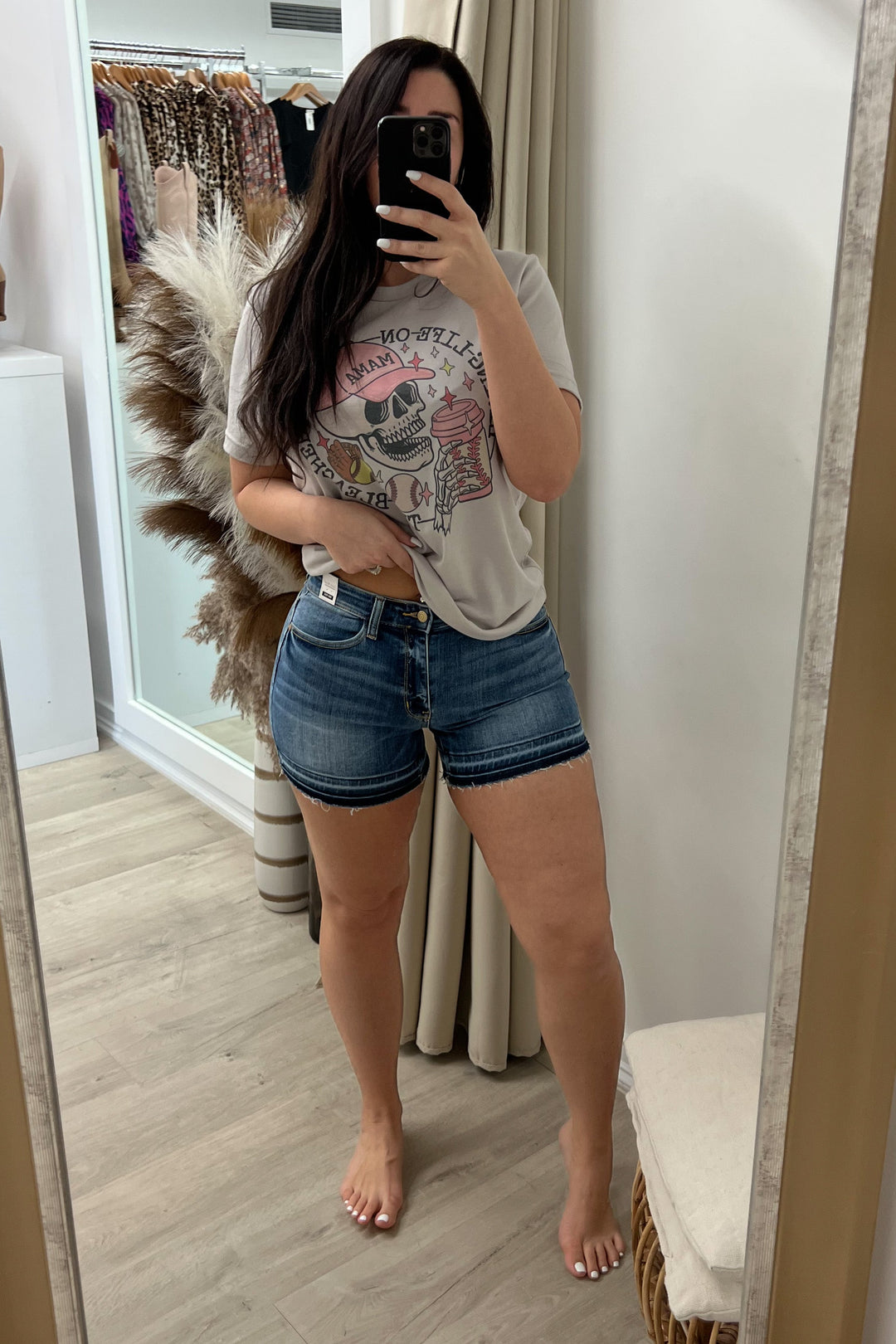 Caroline Denim Shorts - Happily Ever Aften