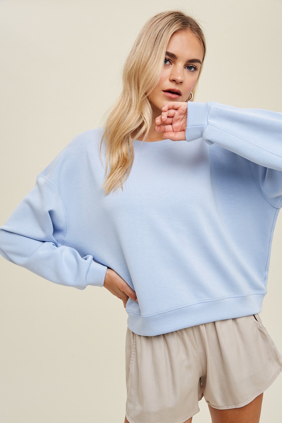 "Comfort For You" Sweatshirt (Powder Blue) - Happily Ever Aften
