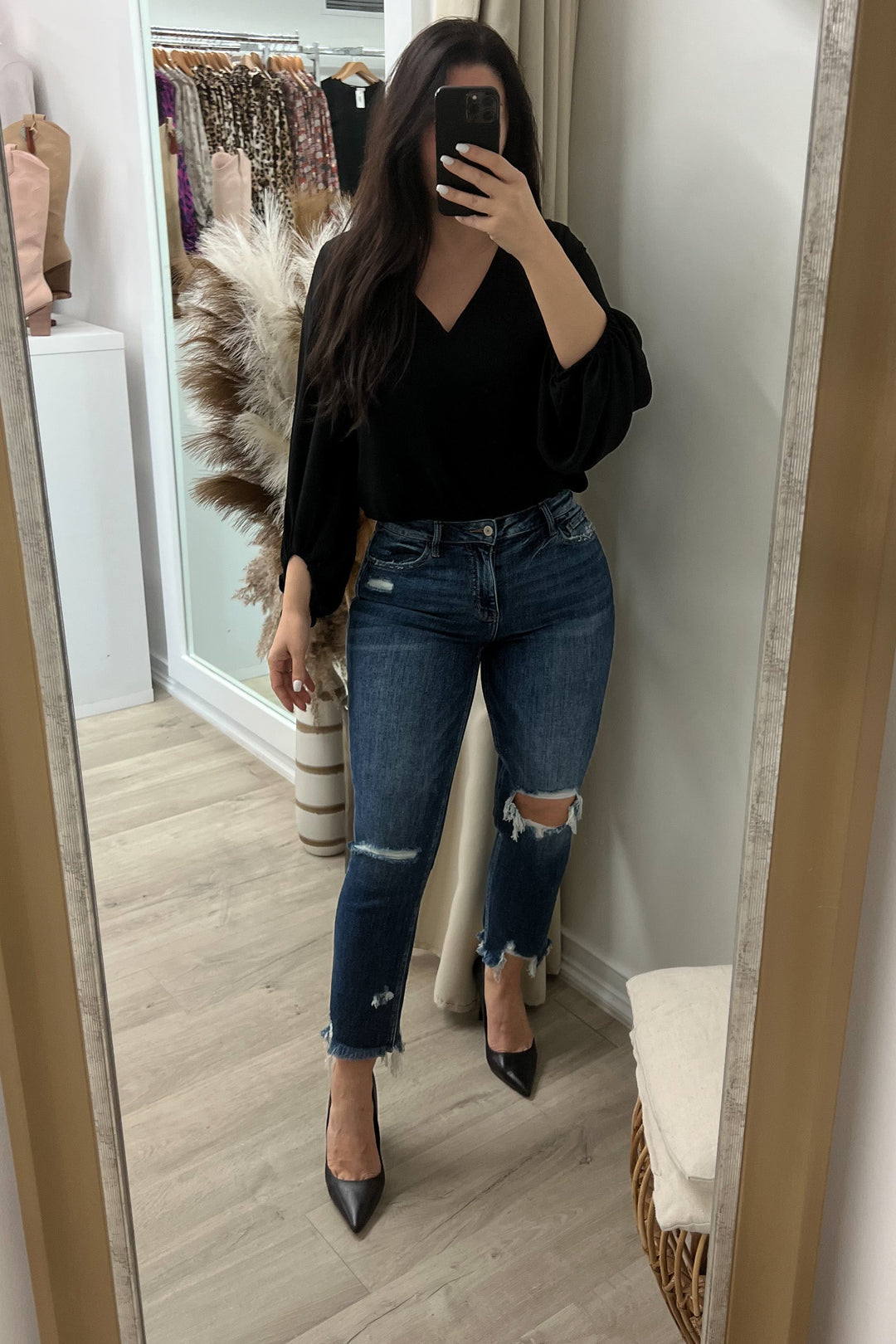 Emery Crop Straight Leg Jeans - Happily Ever Aften