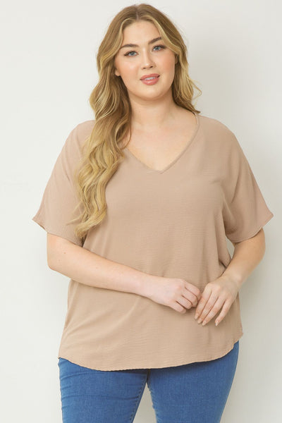 "Everyday Charm" Top (Latte) - Happily Ever Aften