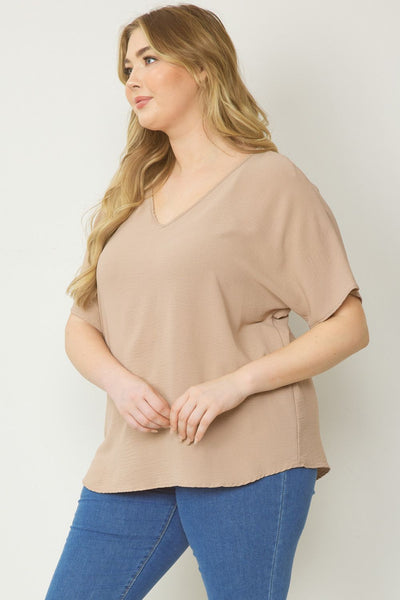 "Everyday Charm" Top (Latte) - Happily Ever Aften