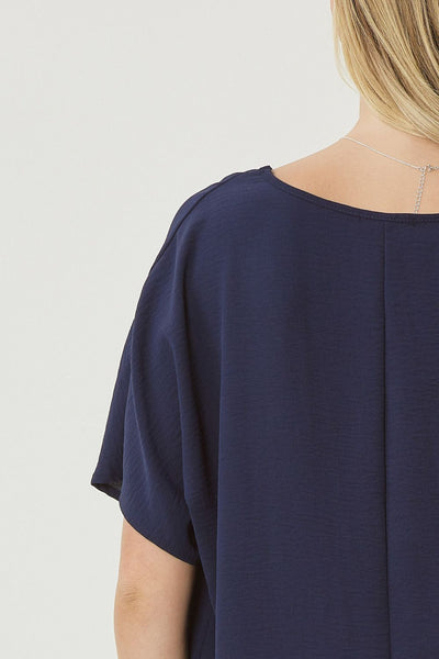 "Everyday Charm" Top (Navy) - Happily Ever Aften