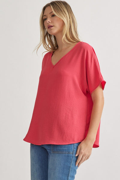 "Everyday Charm" Top (Punch) - Happily Ever Aften