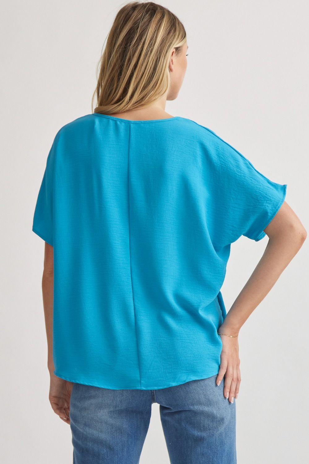"Everyday Charm" Top (Turquoise) - Happily Ever Aften