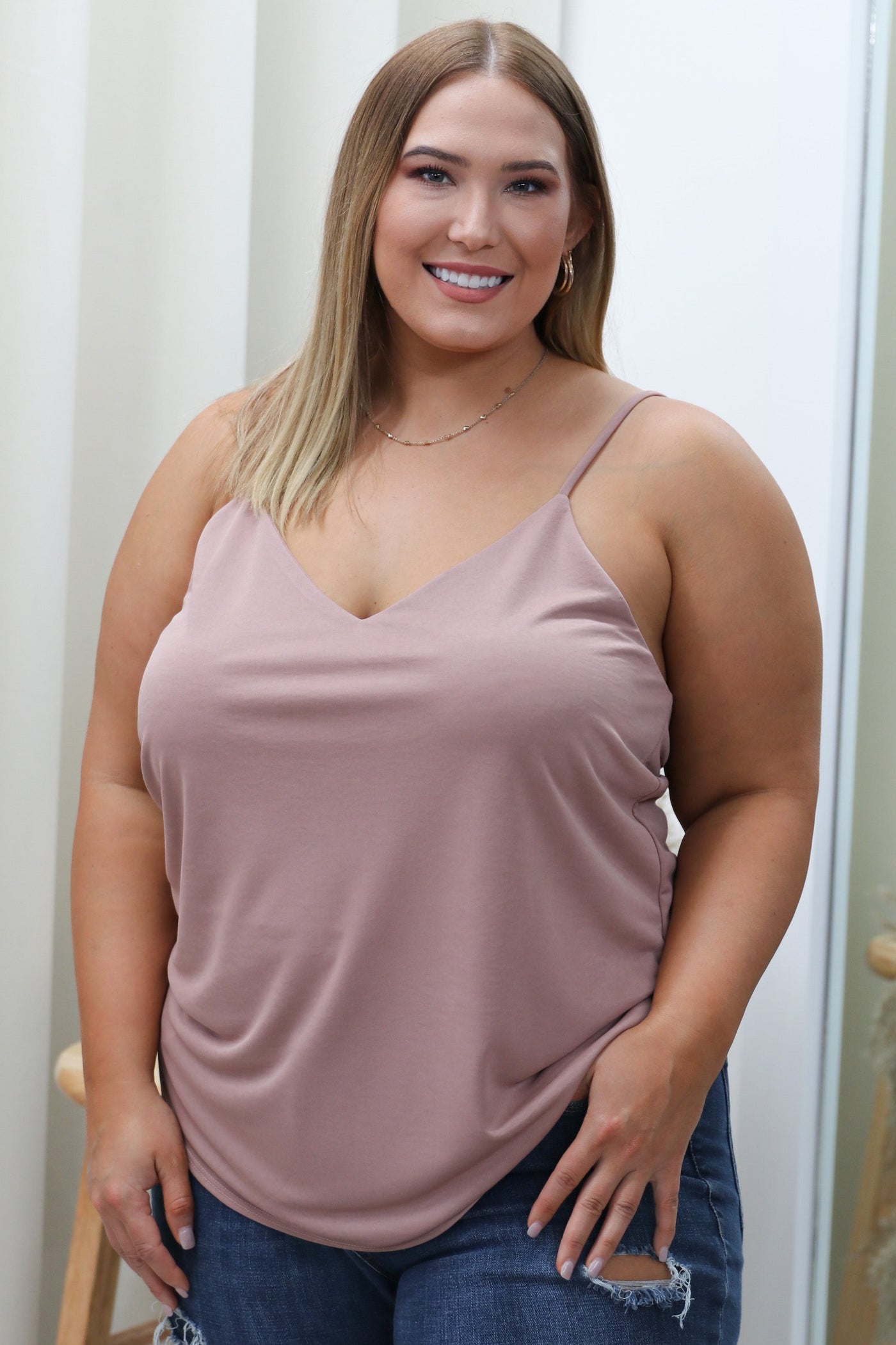 "It's Essential" Tank Top (Taupe) - Happily Ever Aften