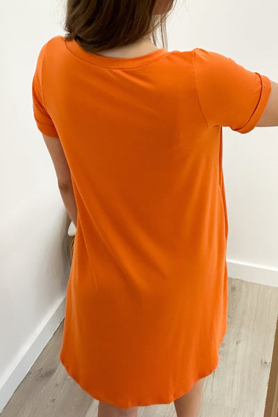 "It's Too Easy" Dress (Burnt Orange) - Happily Ever Aften