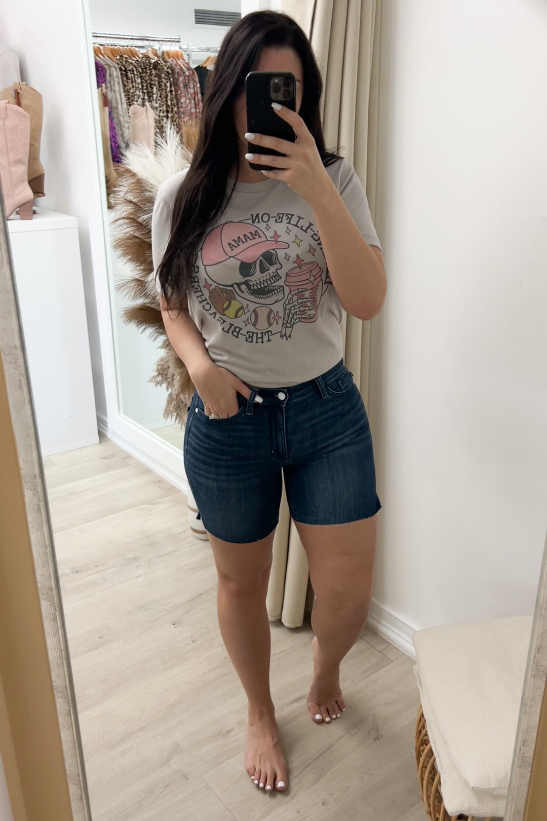 Juno Denim Shorts - Happily Ever Aften