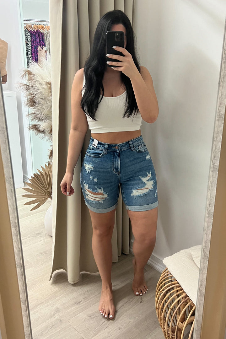 Kathryn Denim Shorts - Happily Ever Aften