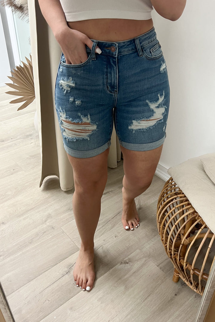 Kathryn Denim Shorts - Happily Ever Aften