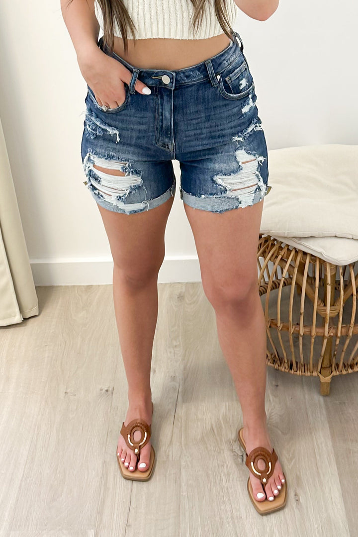 Kensley Denim Shorts - Happily Ever Aften