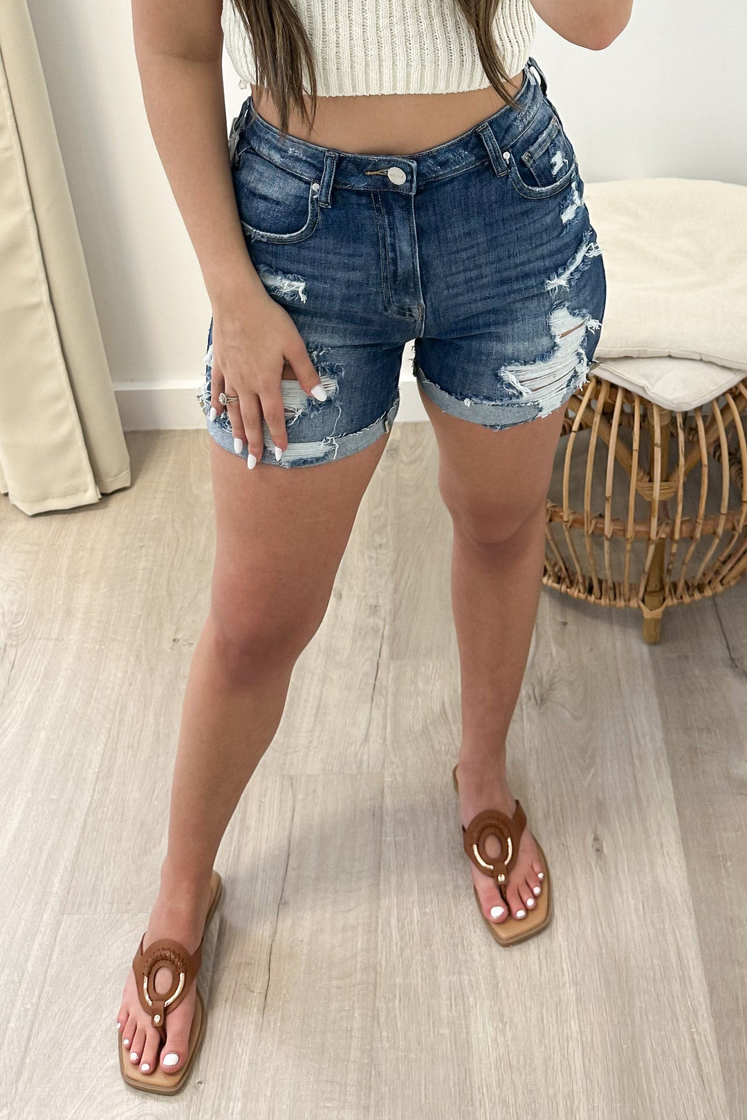 Kensley Denim Shorts - Happily Ever Aften