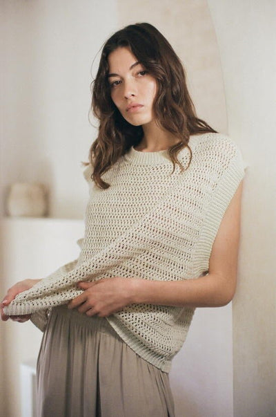 "Knit Delight" Knit Sweater (Natural) - Happily Ever Aften