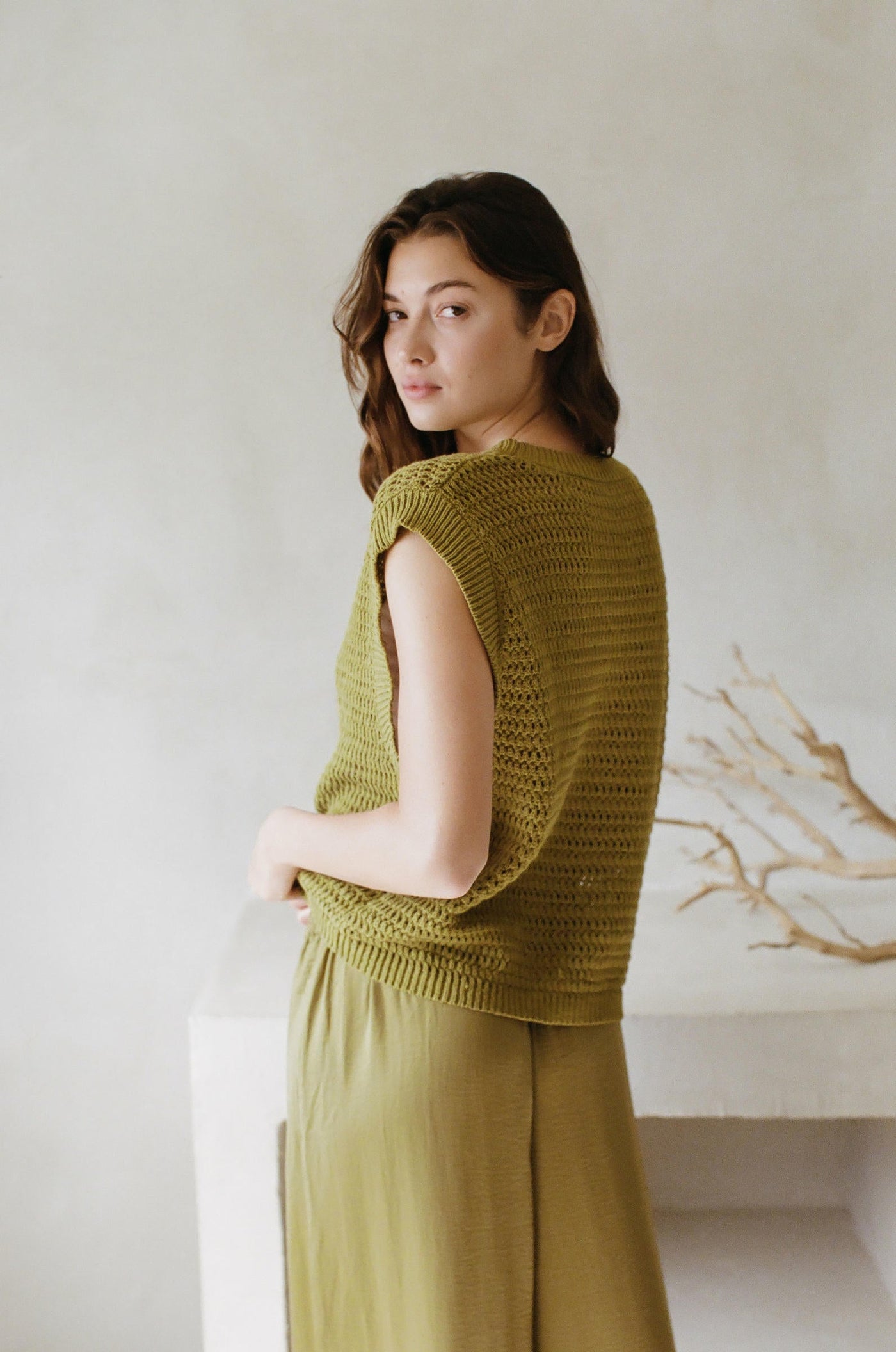"Knit Delight" Knit Sweater (Olive) - Happily Ever Aften