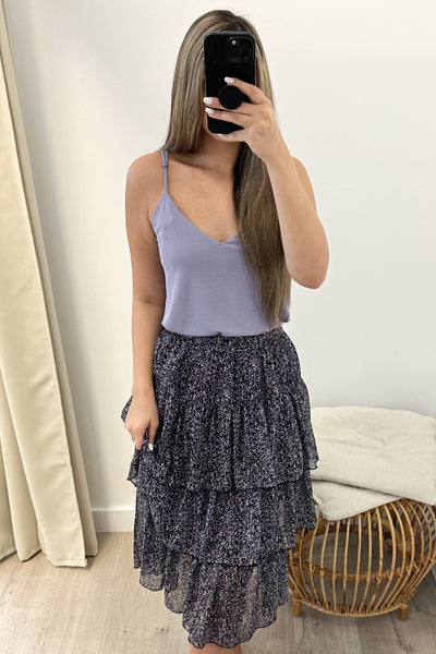 "Lavender Hill" Midi Skirt - Happily Ever Aften