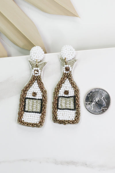 Londyn Statement Earrings (White) - Happily Ever Aften