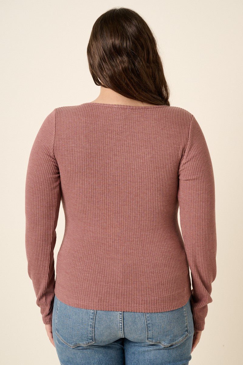 "Look My Best" Top (Dusty Mauve) - Happily Ever Aften
