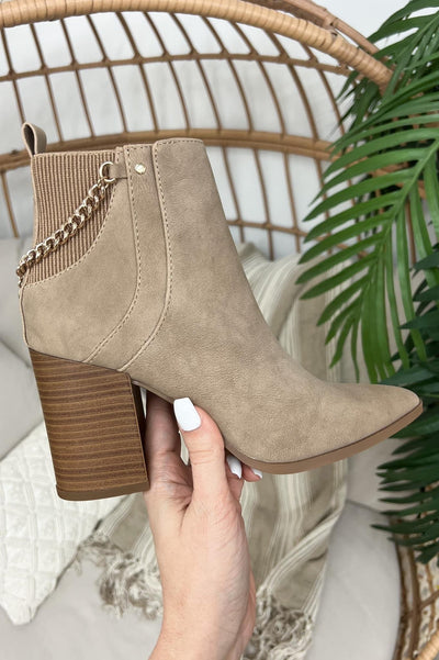 Madison Booties (Taupe) - Happily Ever Aften
