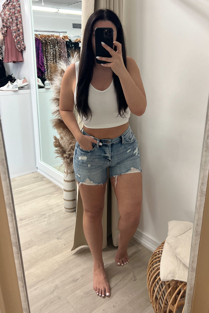 McKenna Denim Shorts - Happily Ever Aften
