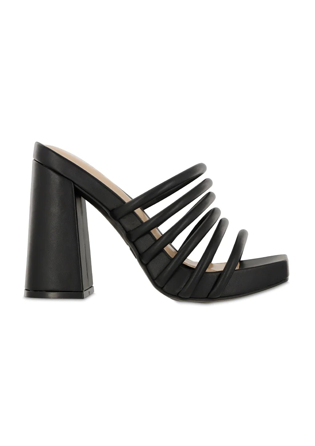 Mia Elea Platform Sandals (Black) - Happily Ever Aften