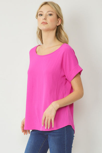 "My Everyday" Top (Hot Pink) - Happily Ever Aften