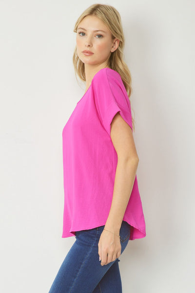 "My Everyday" Top (Hot Pink) - Happily Ever Aften