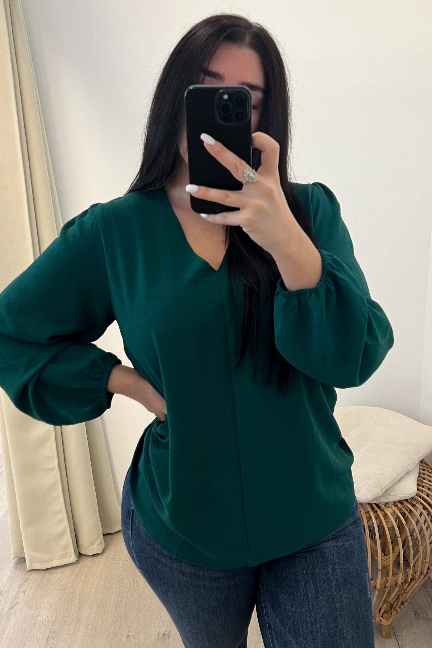 "My Way" Blouse (Teal) - Happily Ever Aften