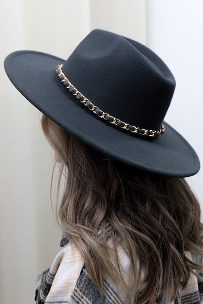 Ophira Fedora Hat (Charcoal) - Happily Ever Aften