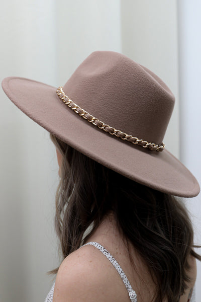 Ophira Fedora Hat (Light Brown) - Happily Ever Aften
