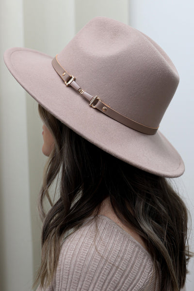 Paddington Fedora Hat (Taupe) - Happily Ever Aften