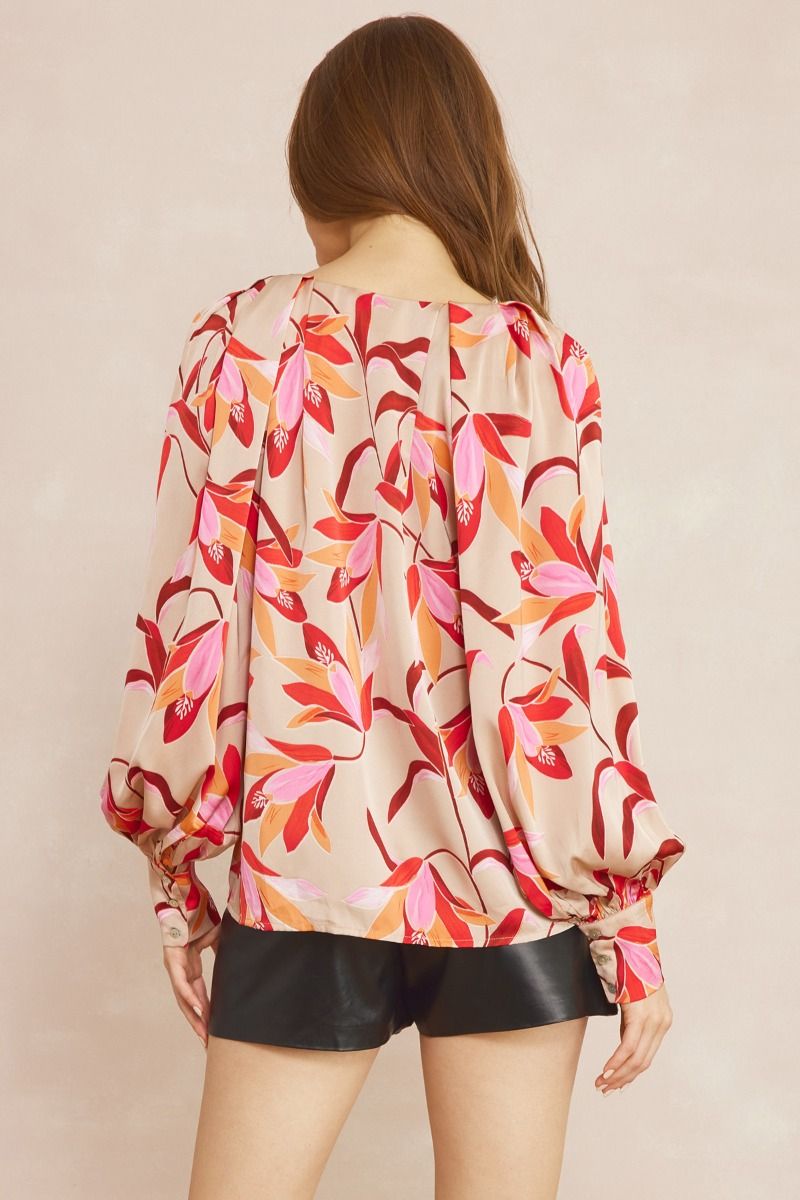 "Passion For Fashion" Blouse (Champagne) - Happily Ever Aften