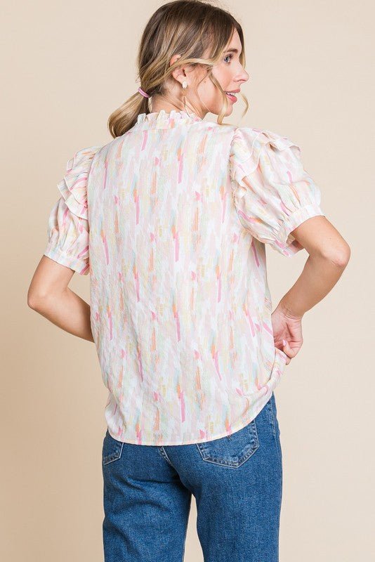 "Perfectly You" Blouse (Blush Mix) - Happily Ever Aften