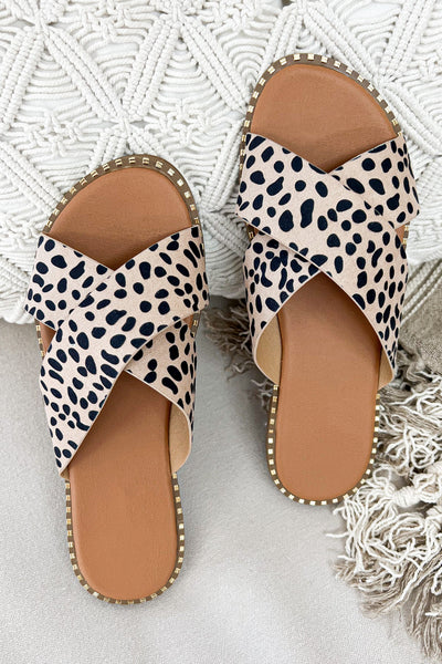 Remi Slide Sandals (Cheetah) - Happily Ever Aften