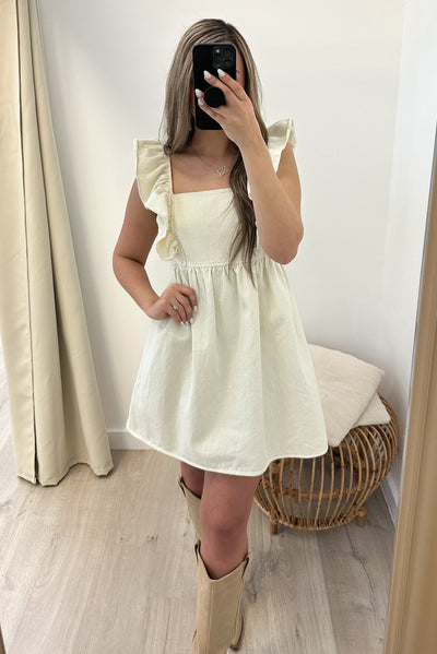 "Rodeo Ready" Dress (Cream) - Happily Ever Aften