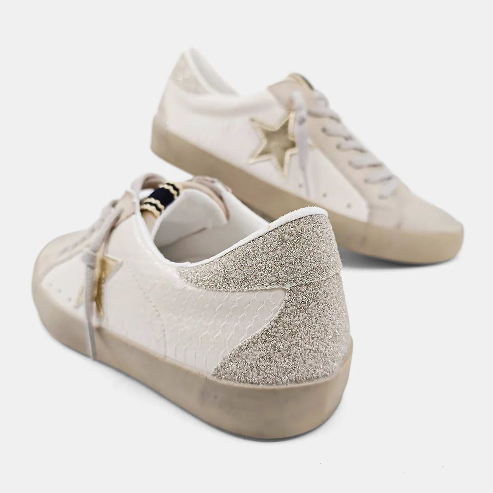 Shu Shop Paula Sneakers (Bone Snake) - Happily Ever Aften