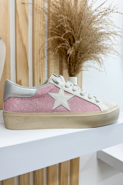 Shu Shop Reba Sneakers (Pink Glitter) - Happily Ever Aften