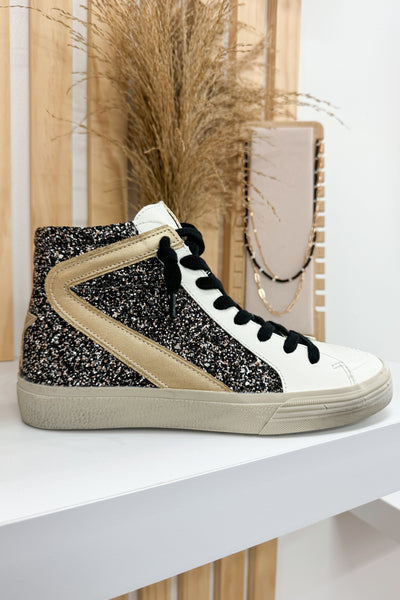Shu Shop Rooney Sneakers (Gold/Black) - Happily Ever Aften