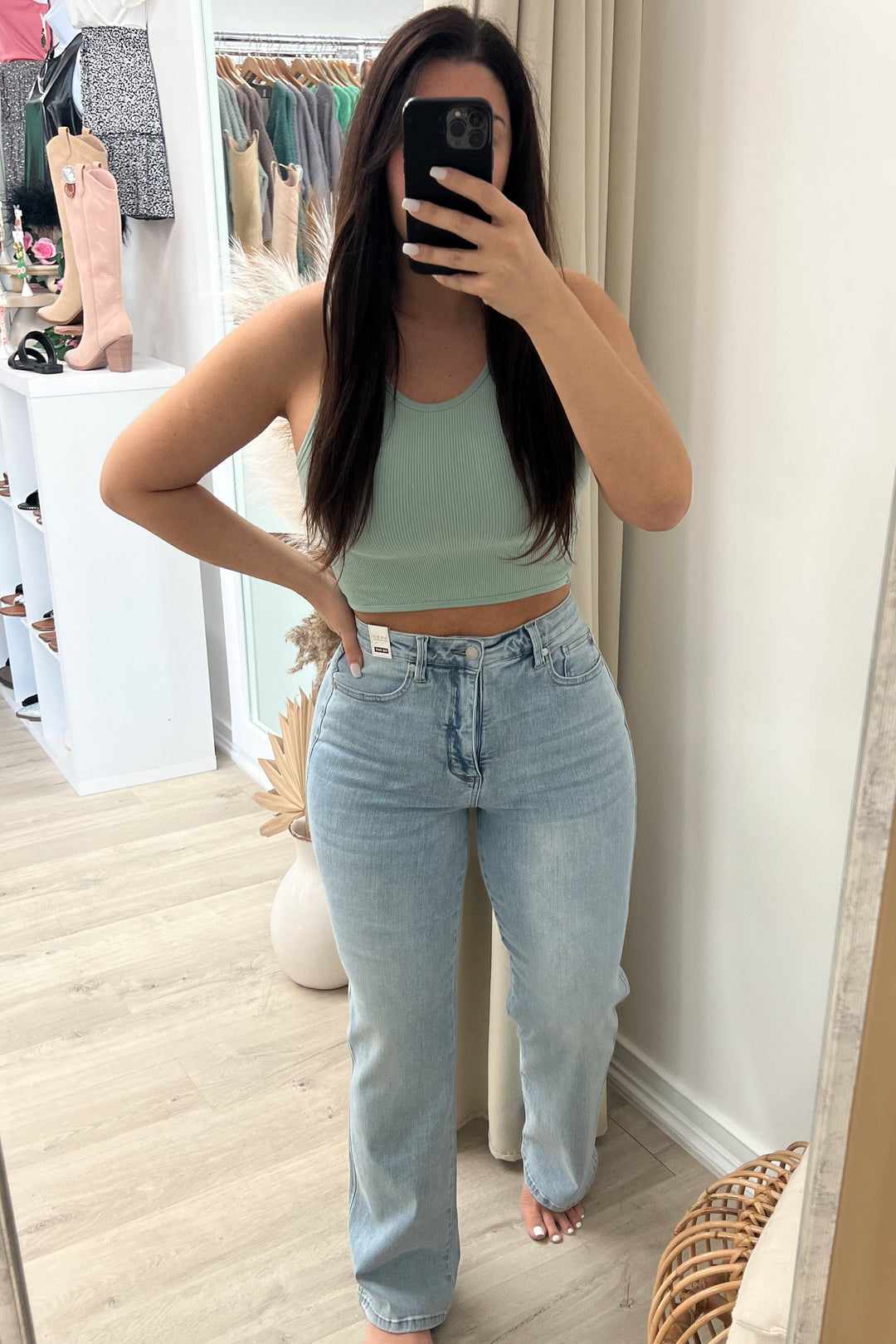 Simone Straight Leg Jeans - Happily Ever Aften