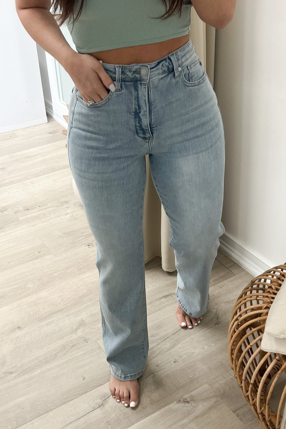 Simone Straight Leg Jeans - Happily Ever Aften