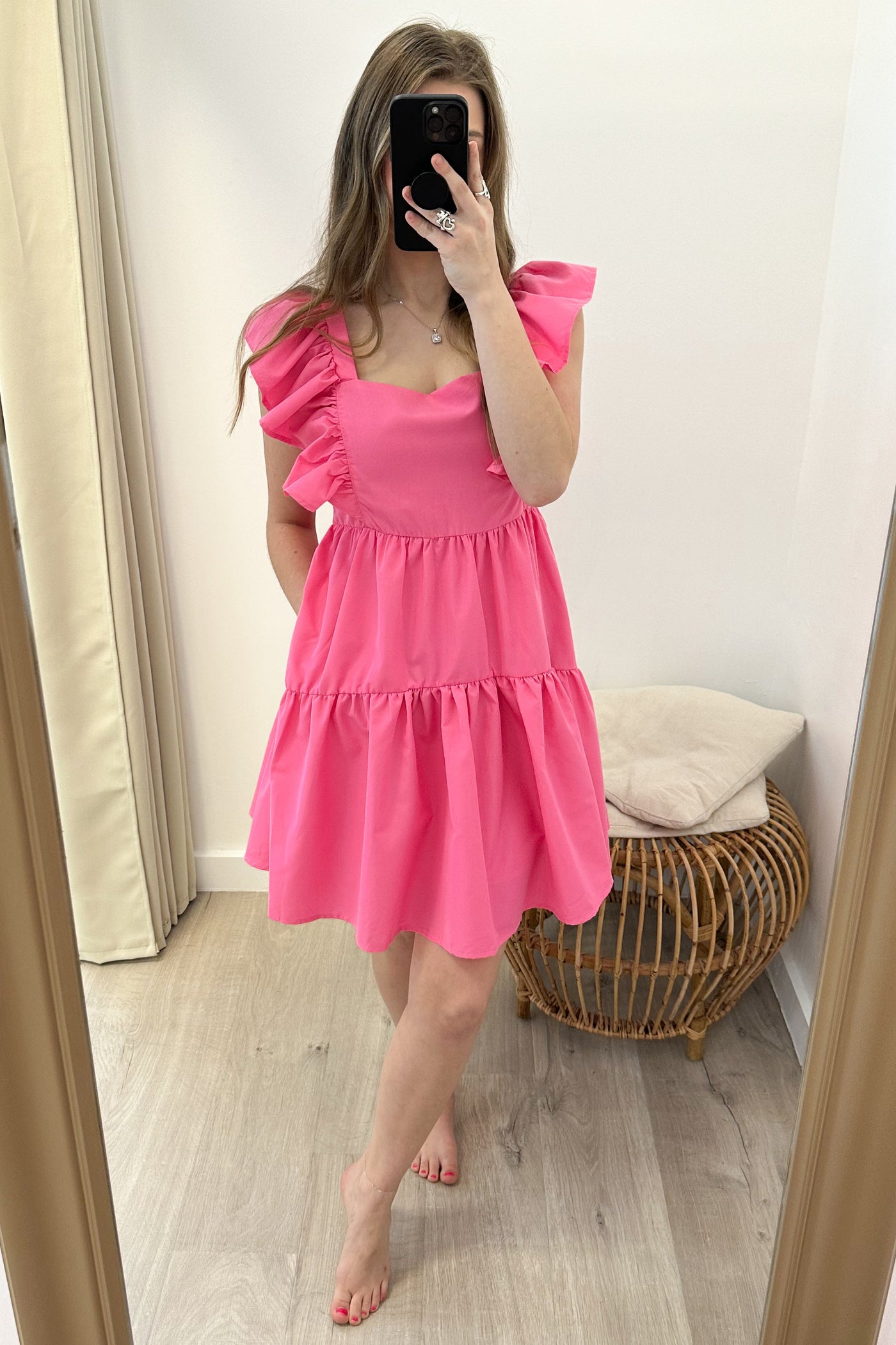 "Stay Pointed" Dress (Pink) - Happily Ever Aften